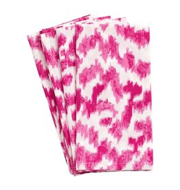 Caspari Cloth Dinner Napkins Set of 4 Modern Moire Fuchsia