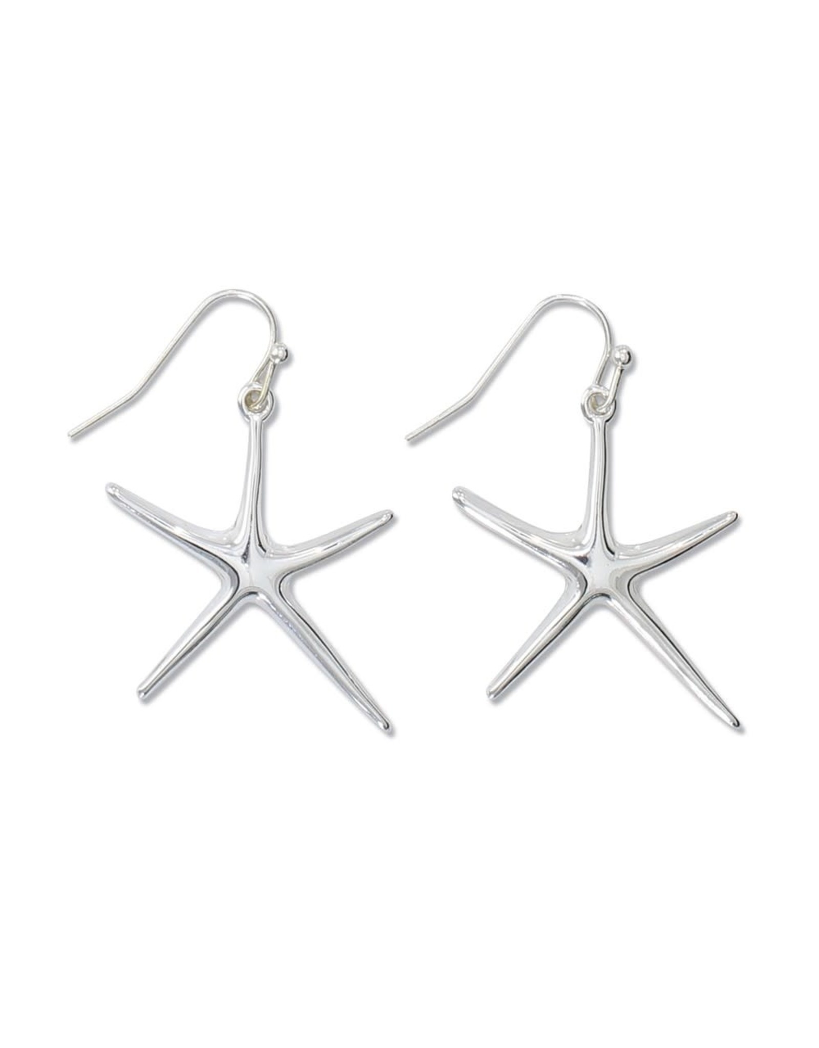 Periwinkle by Barlow Earrings | Silver Starfish