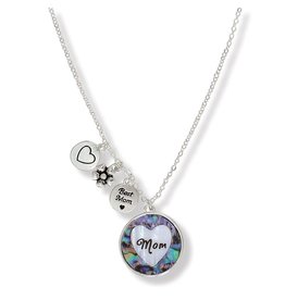 Periwinkle by Barlow Necklace Mom Mother Of Pearl Heart Disk W Charms