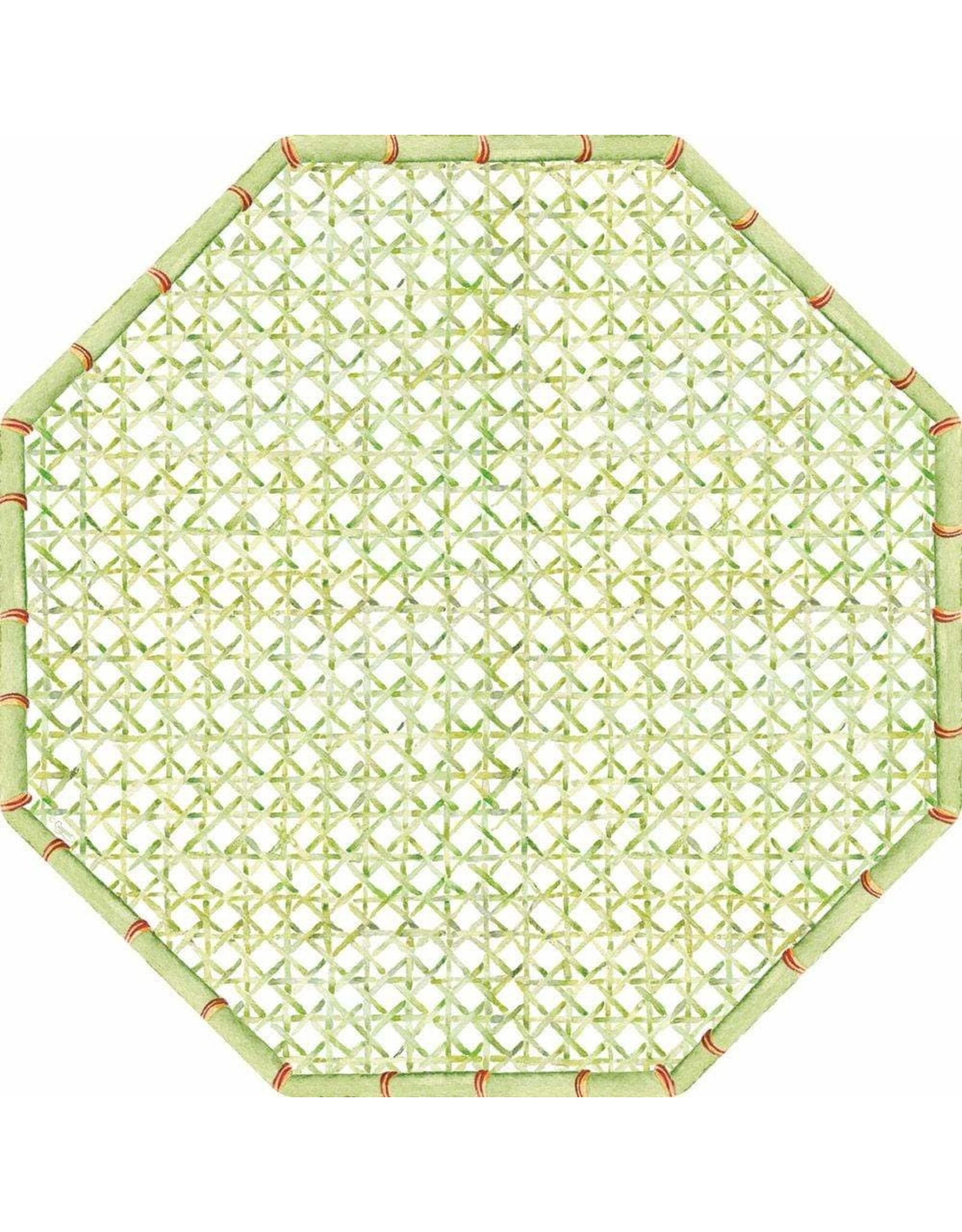 Caspari Hard Die-Cut Placemat 1ct  Holly Trellis