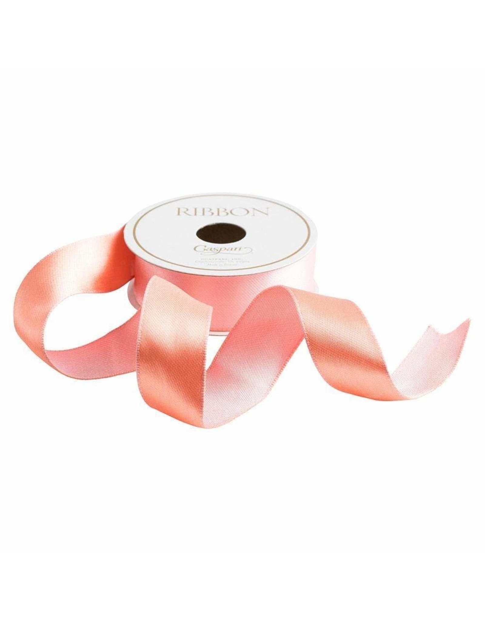 Caspari Pink And Salmon Reversible Satin Wired Ribbon 10 Yard Spool