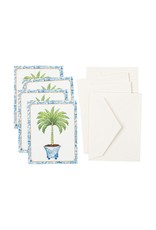 Caspari Potted Palms Gift Enclosure Cards 4pk Mini Cards W Envelopes