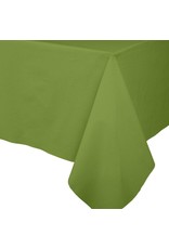 Caspari Paper Linen Solid Table Cover In Leaf Green