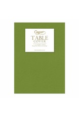Caspari Paper Linen Solid Table Cover In Leaf Green