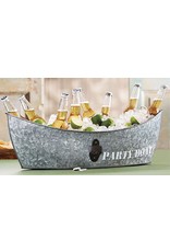 Mud Pie Tin Party Boat Tub With Bottle Opener 28x8.5