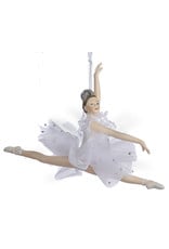 Kurt Adler Ballerina Leaping Christmas Ornament White Tutu