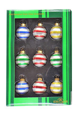 Kurt Adler Miniature Decorated Glass Ball Ornaments 35mm 3bx 27pcs
