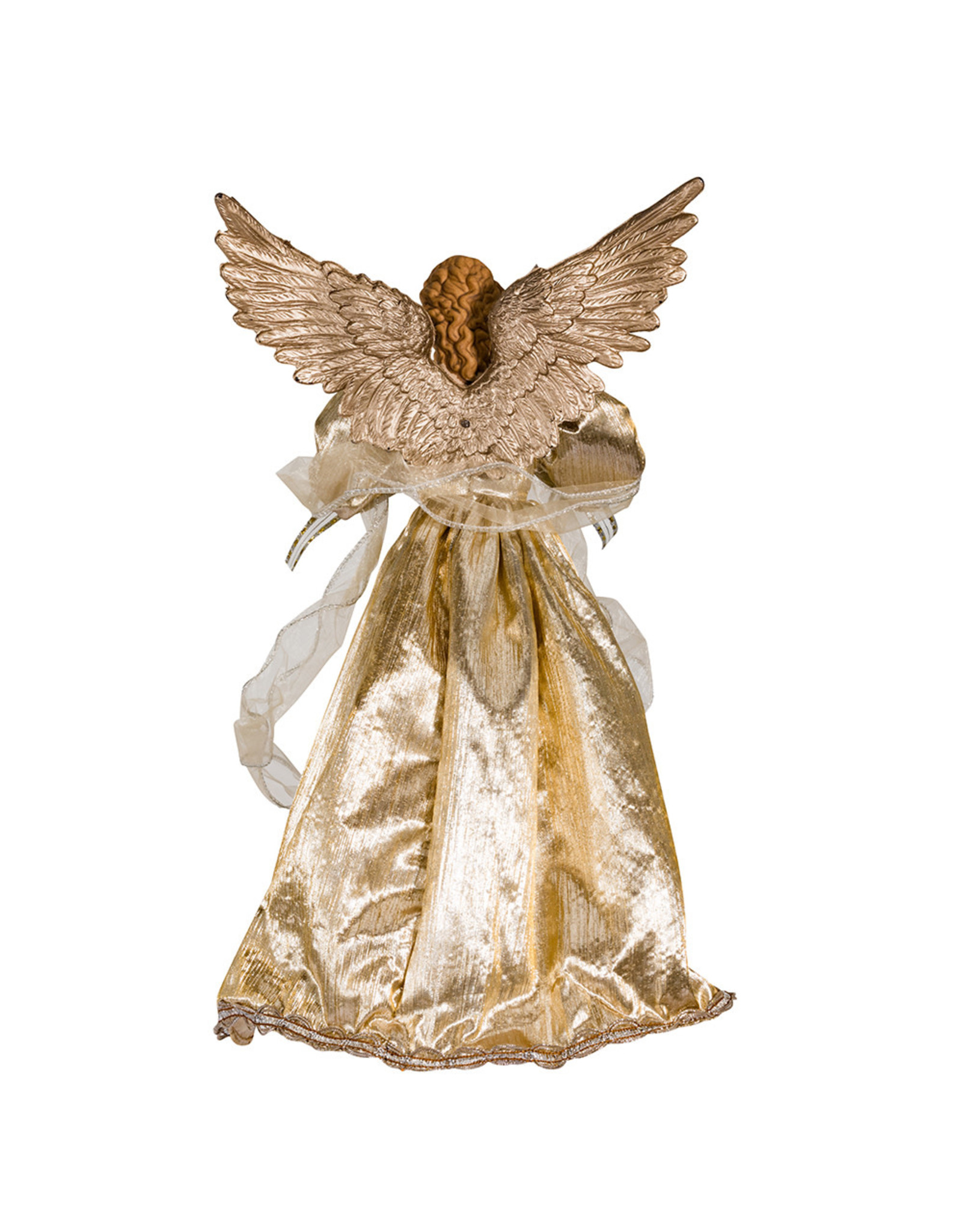 Kurt Adler Christmas Angel Tree Topper 10 Light 16 inch Platinum Angel