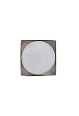 Caspari Round Luster Felt-Backed Coasters In Silver Set of 8
