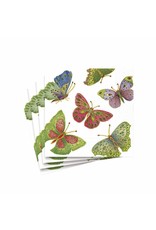 Caspari Paper Cocktail Napkins 20ct Jeweled Butterflies