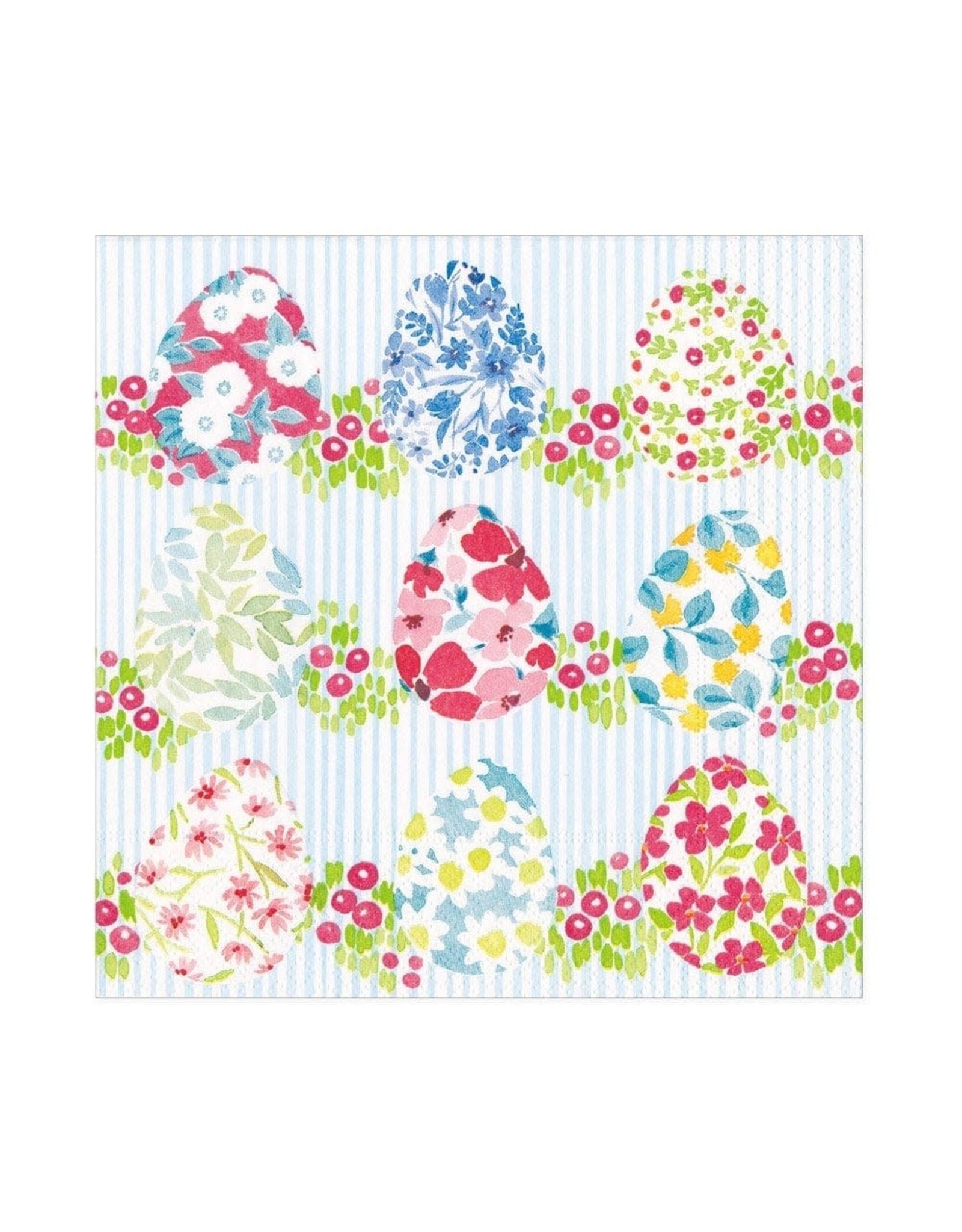Caspari Easter Paper Lunch Napkins 20ct Floral Easter Eggs