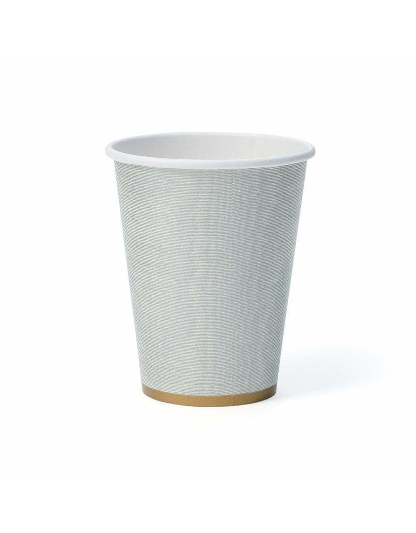 Caspari Moire Paper Cups 8ct Silver