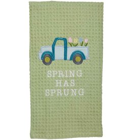 Mud Pie Spring Has Sprung Embroidered Waffle Weave Hand Towel