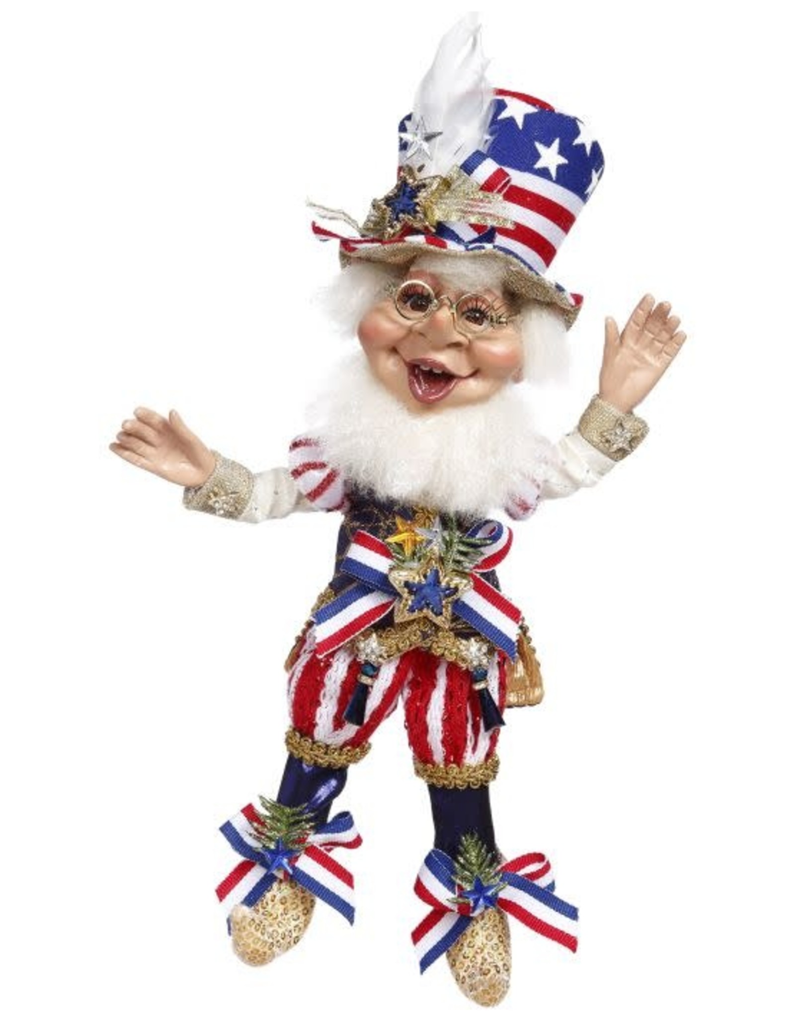 Mark Roberts Fairies Elves Patriotic Star Spangled Elf SM 12 Inch