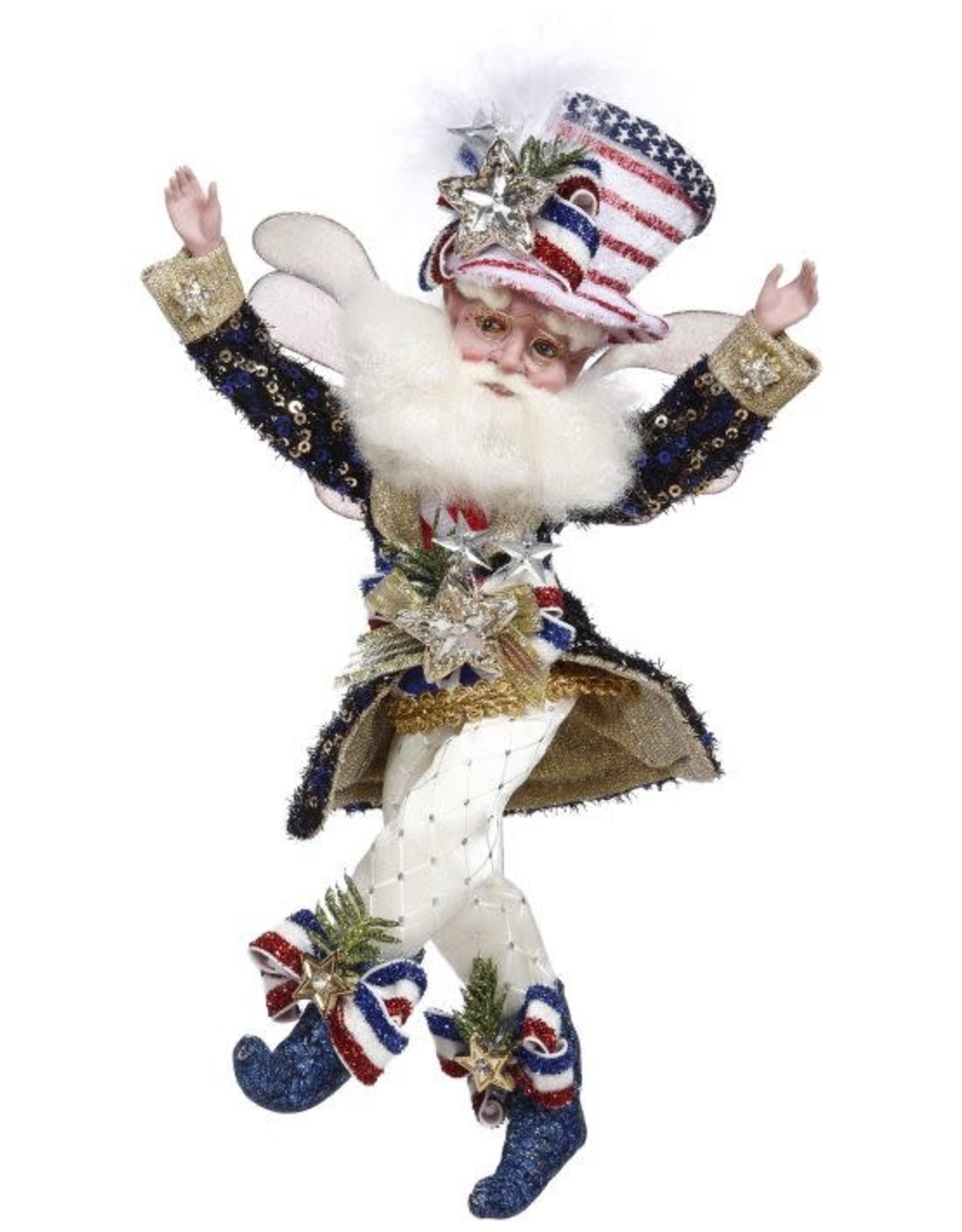 Mark Roberts Fairies Patriotic Star and Stripes Forever Fairy SM 11 Inch