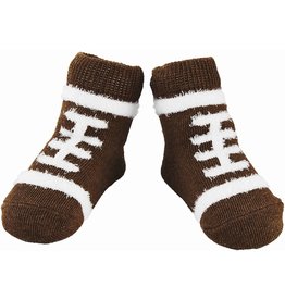 Mud Pie Football Baby Socks 0-12 Months