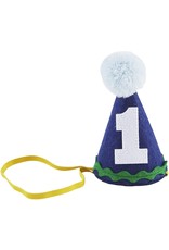 Mud Pie Musical Mini Birthday Hat For Boy Blue With Number One