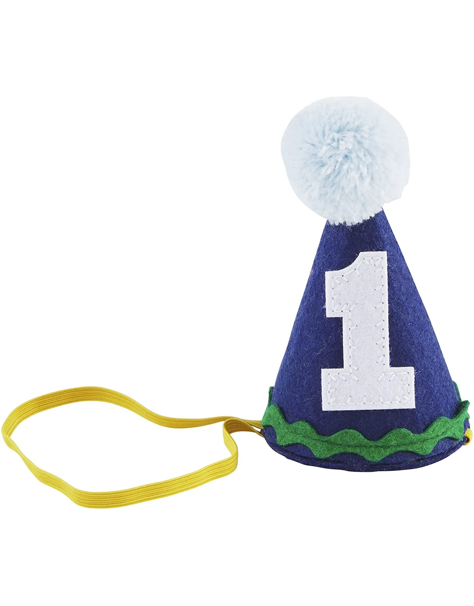 Mud Pie Musical Mini Birthday Hat For Boy Blue With Number One
