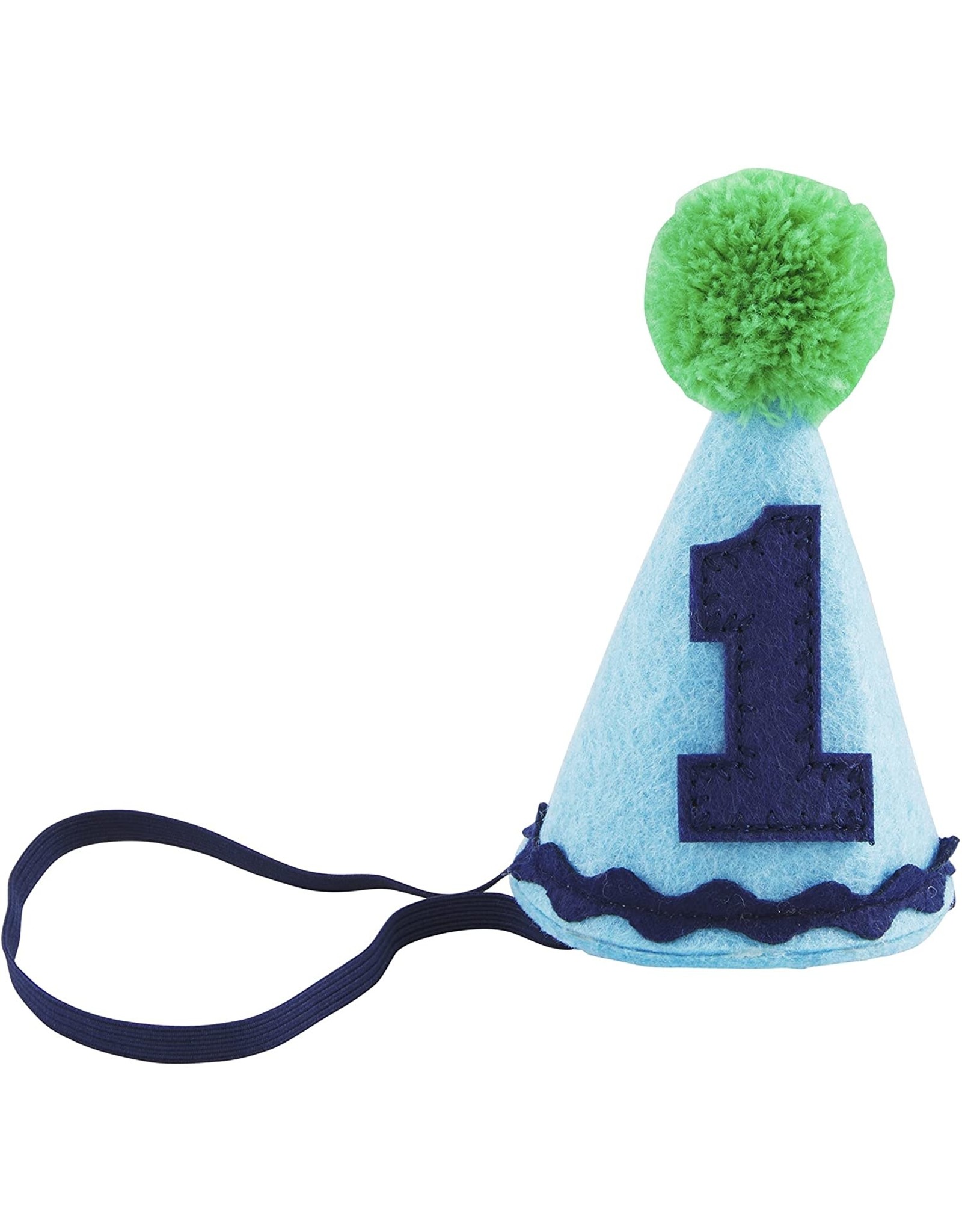 Mud Pie Musical Mini Birthday Hat For Boy With Navy Number One