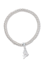 Periwinkle by Barlow Bracelet Silver Bead W Mermaid N Crystals Charm