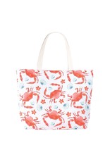 Periwinkle by Barlow Tote Bags Crabs And Scallop Shells Tote