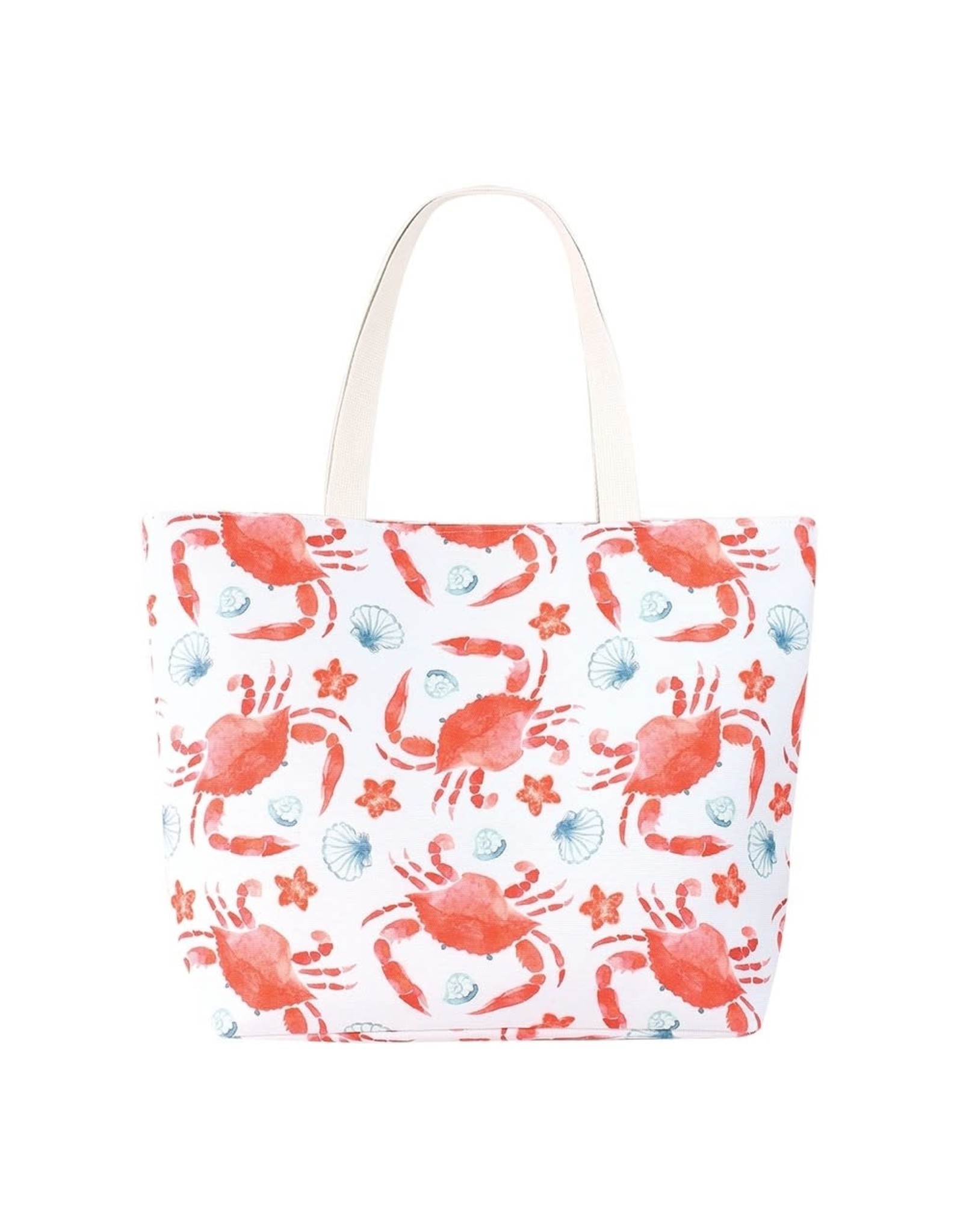 Periwinkle by Barlow Tote Bags Crabs And Scallop Shells Tote