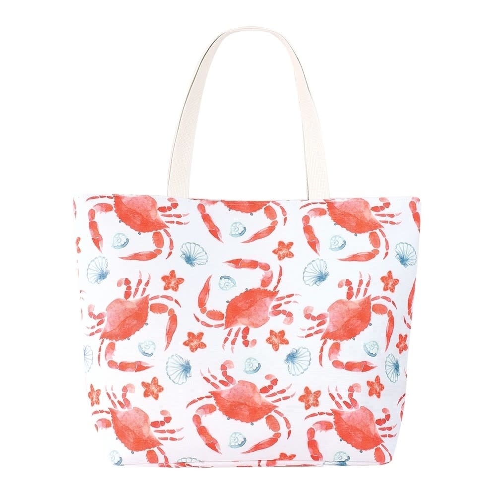 Periwinkle Tote Bags Crabs And Scallop Shells Tote Digs N Gifts