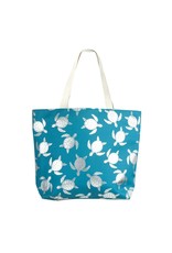 Periwinkle by Barlow Tote Bags Turquoise With Silver Sea Turtles Tote