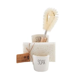 Mud Pie Sponge Holder And Brush Caddy Set