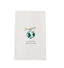 Mud Pie Hand Dish Towel I Only Fly First Class