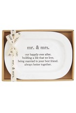 Mud Pie Mr And Mrs Wedding Sentiment Plate