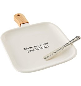 Mud Pie Made It Myself Just Kidding Serving Set W Cannot Lie Spreader