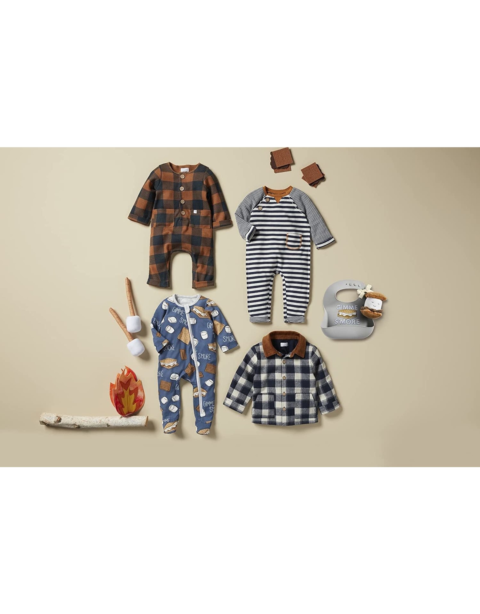 Mud Pie Baby Gifts For Boys Stripe Double Jersey One-piece 9-12 Months