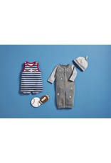 Mud Pie Baby Gifts Sports Take-Me-Home Gown N Hat Set 0-3 Months