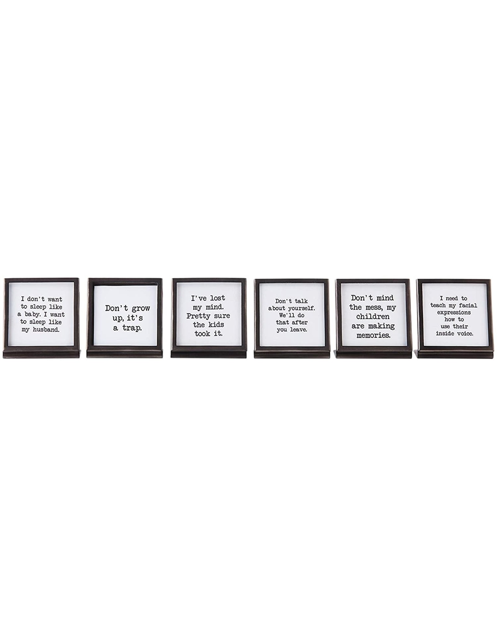 Mud Pie Metal Easel Plaque With Saying Dont Talk About Yourself