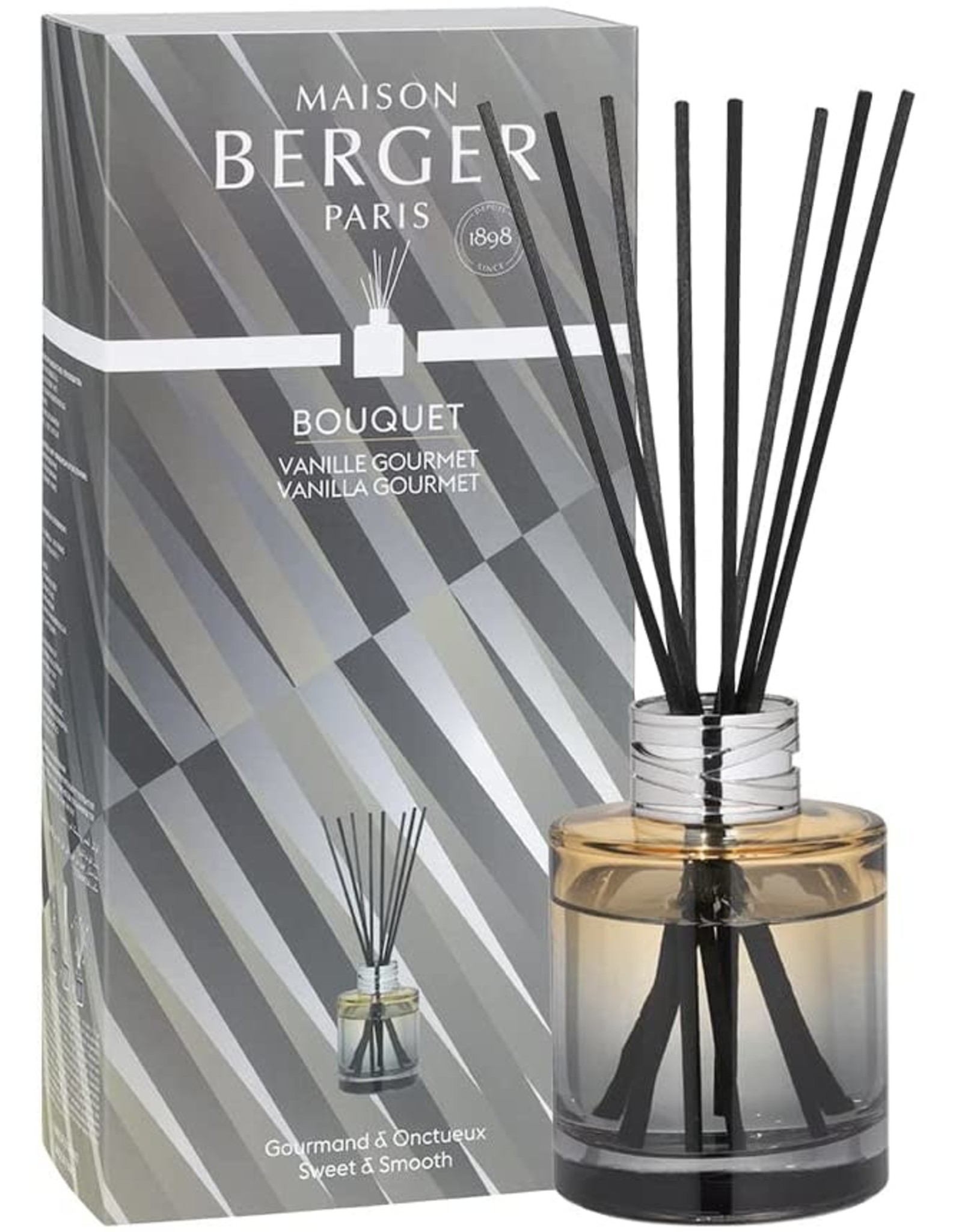 Maison Berger Bouquet Dare Mocha-Grey Reed Diffuser w Vanilla Gourmet