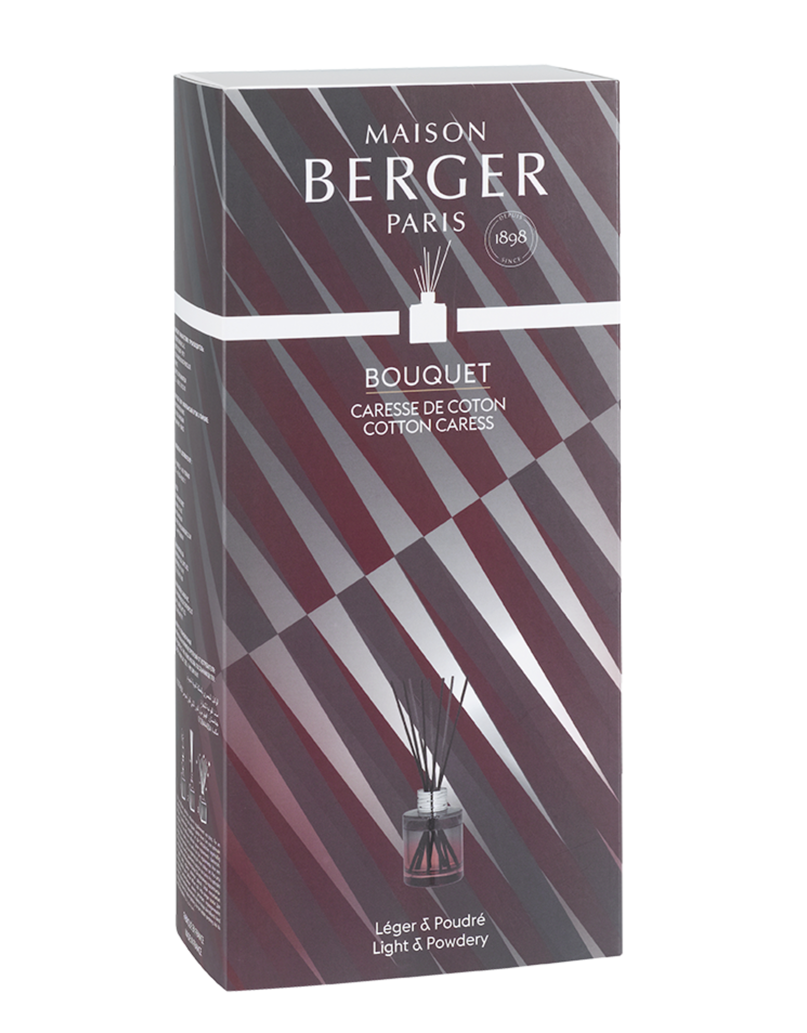 Maison Berger Bouquet Dare Grey-Rouge Reed Diffuser w Cotton Caress