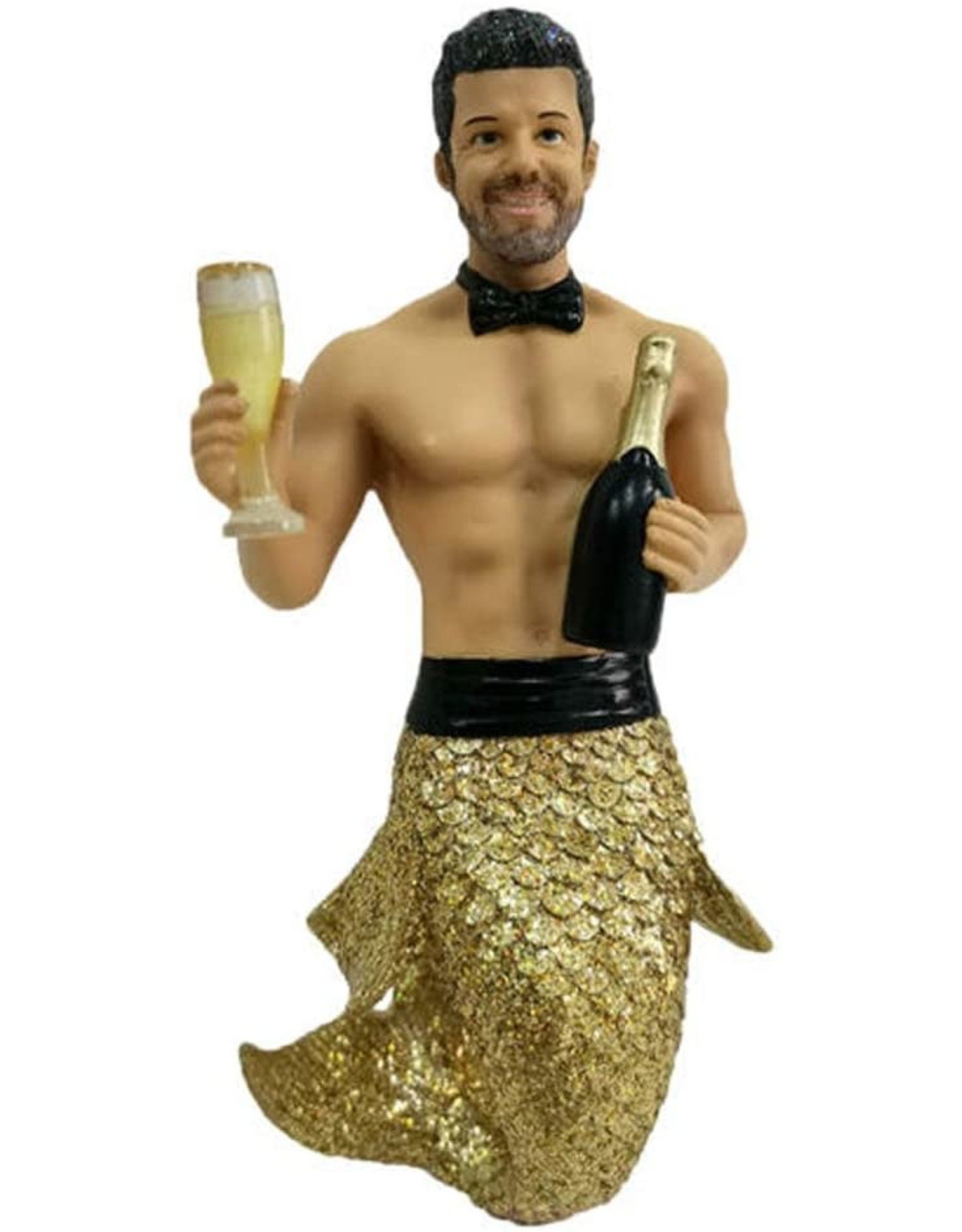 December Diamonds Champs Merman Ornament 7.5 Inch