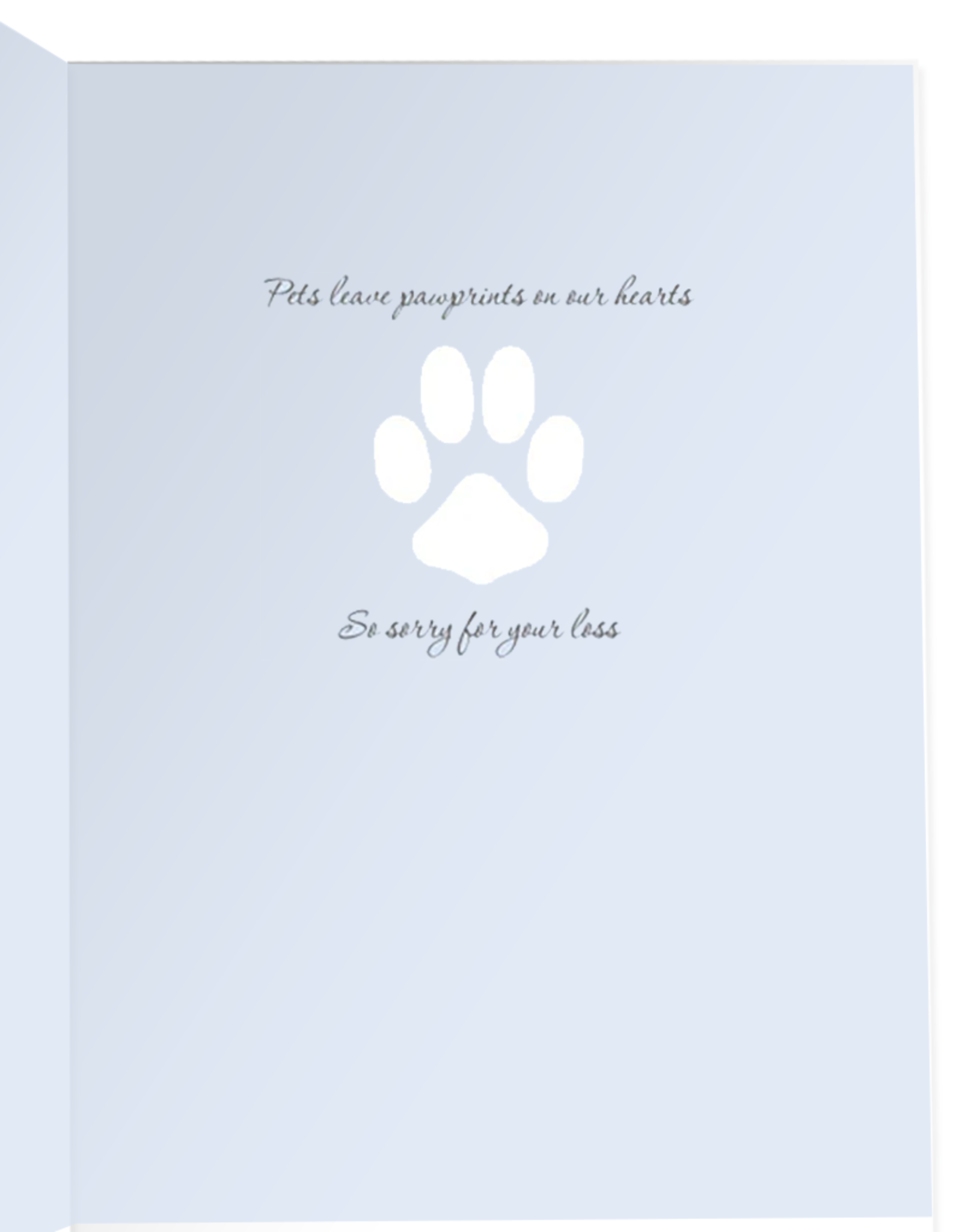 Caspari Pet Sympathy Cards Paw Print Pet Sympathy Card