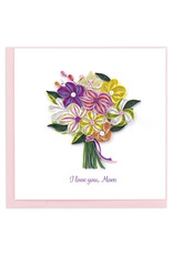 Quilling Card Quilled I Love You Mom Bouquet Greeting Card