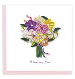 Quilling Card Quilled I Love You Mom Bouquet Greeting Card