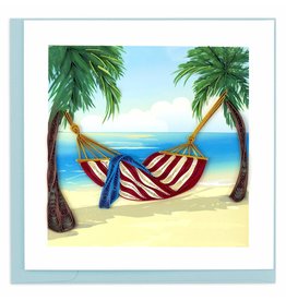 Quilling Card Quilled Tropical Beach Hammock Greeting Card