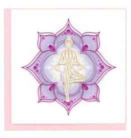 Quilling Card Quilled Yoga Tree Pose Greeting Card