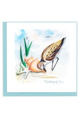 Quilling Card Quilled Sandpiper Thinking Of You Greeting Card