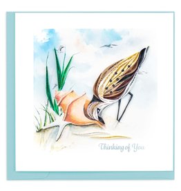 Quilling Card Quilled Sandpiper Thinking Of You Greeting Card