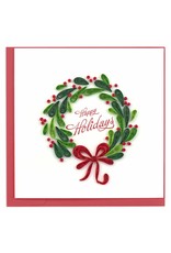 Quilling Card Quilled Happy Holidays Wreath Christmas Greeting Card
