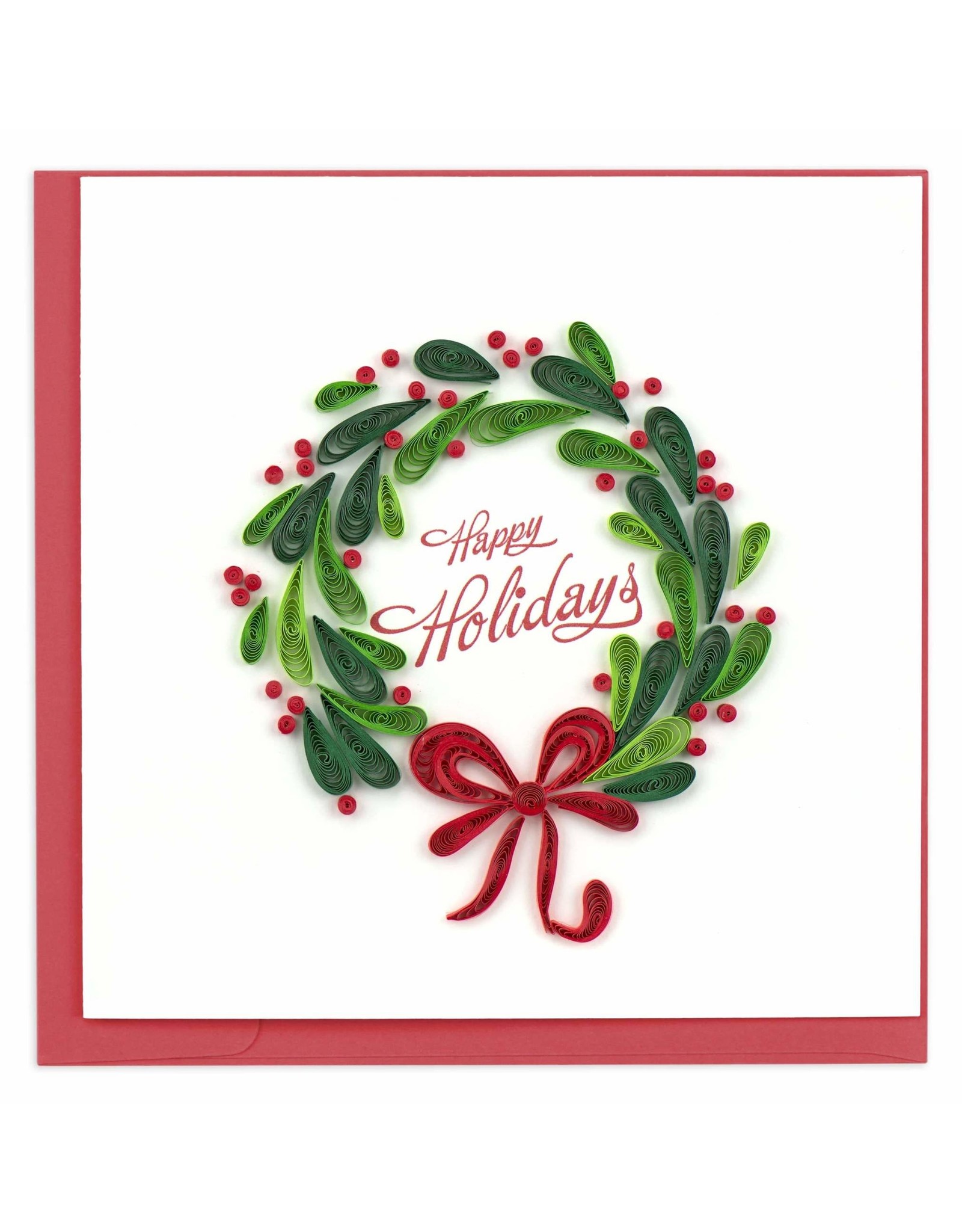 Quilling Card Quilled Happy Holidays Wreath Christmas Greeting Card