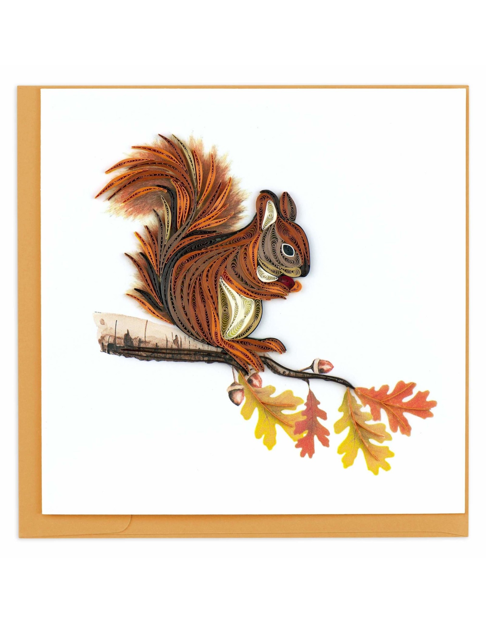 Quilling Card Quilled Squirrel Fall Thanksgiving Greeting Card