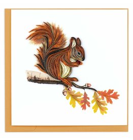 Quilling Card Quilled Squirrel Fall Thanksgiving Greeting Card