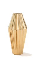 Global Views Milos Gold Vase 12 H Inches